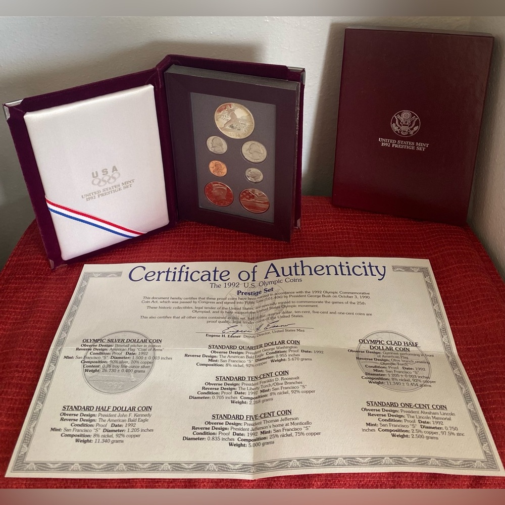 1992 US MINT OLYMPIC COIN SET - Picture 2 of 16